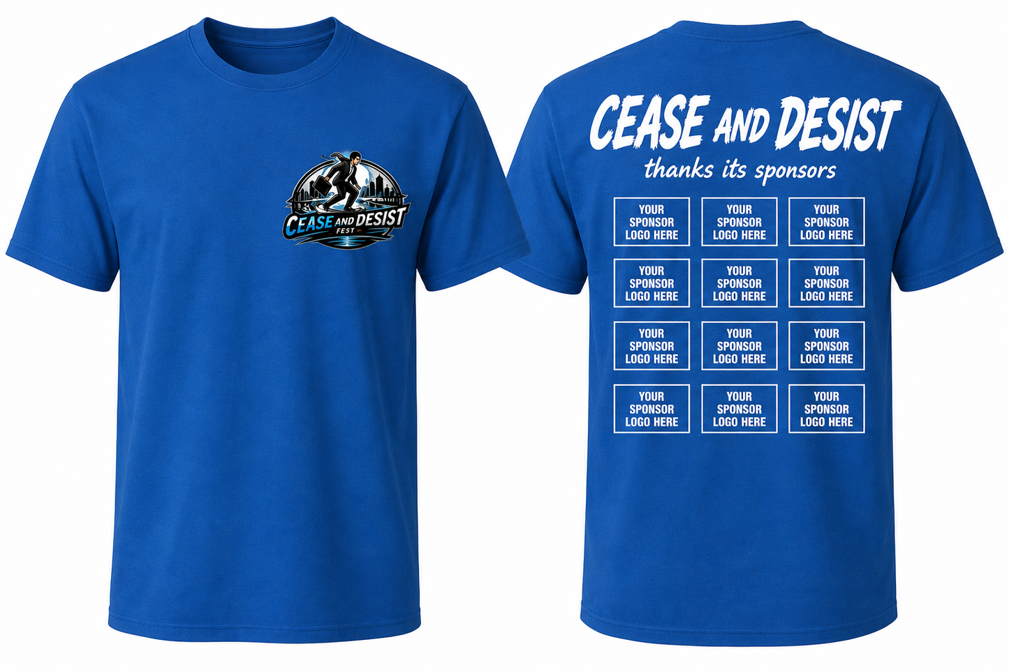 Cease and desist fest t-shirts