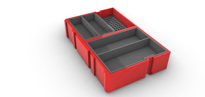 Packout 3 drawer drill and hex bit insert STL files