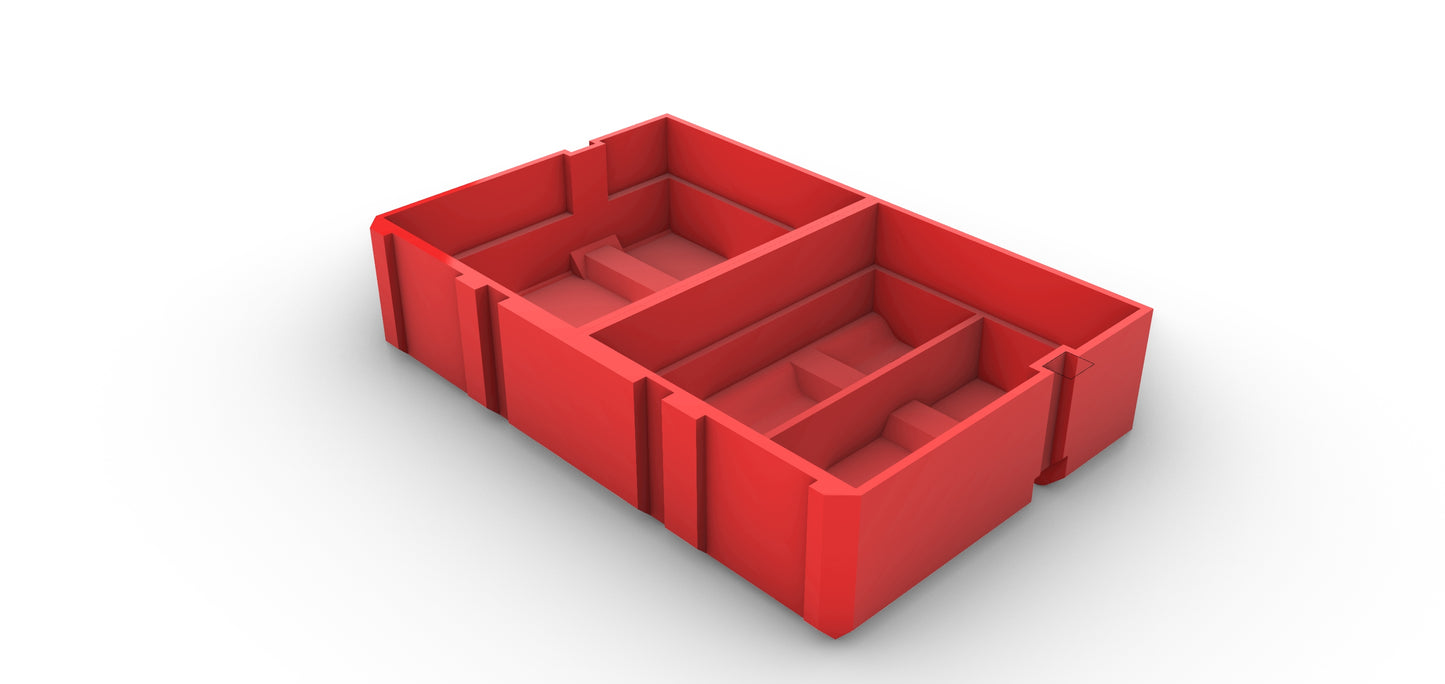 Packout 3 drawer drill and hex bit insert STL files