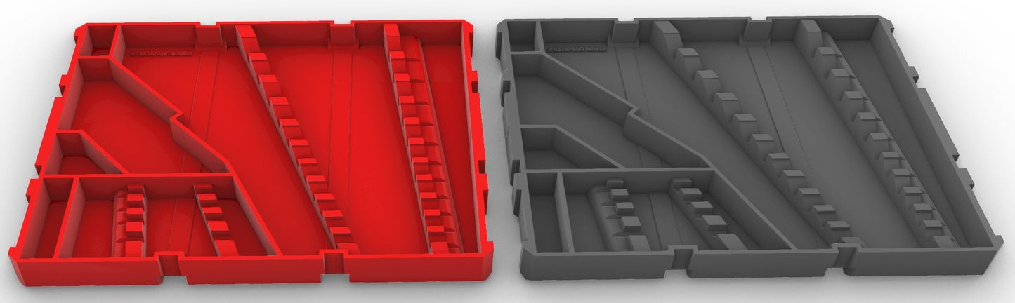 3 Drawer Packout 15 piece SAE and Metric Wrench Trays .STL files