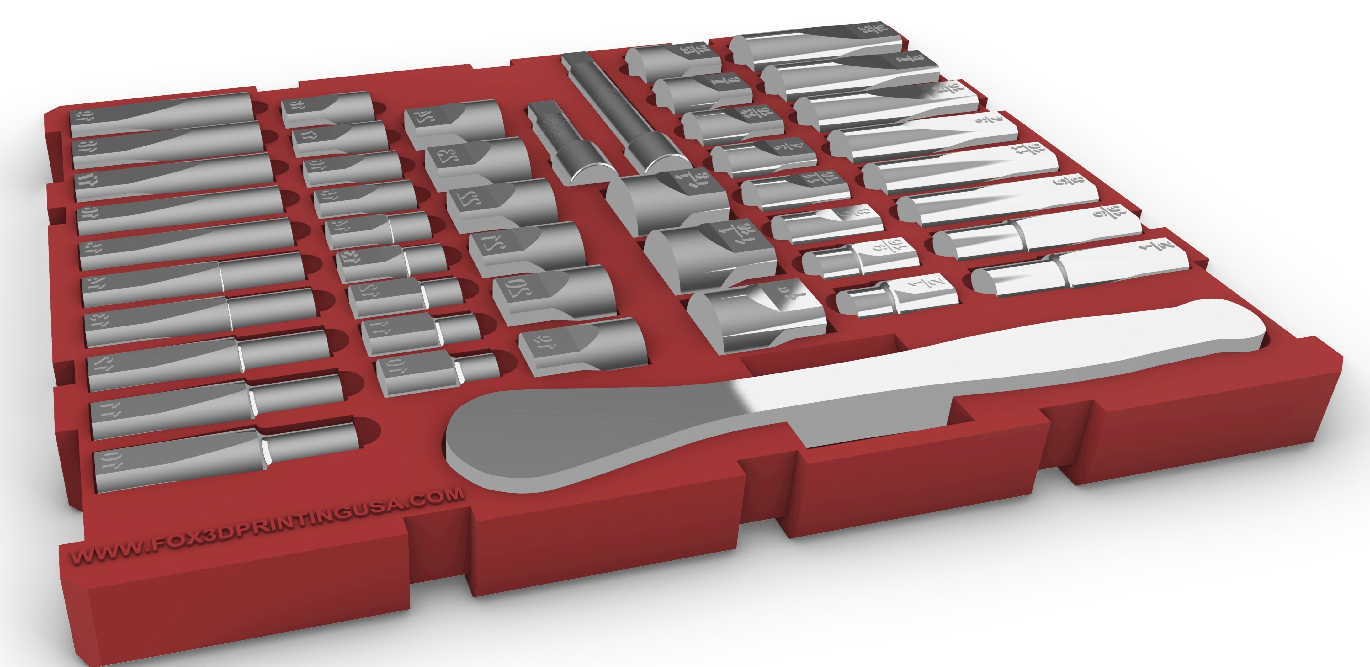 Milwaukee half inch socket set 4 drawer insert – Fox 3D printing USA