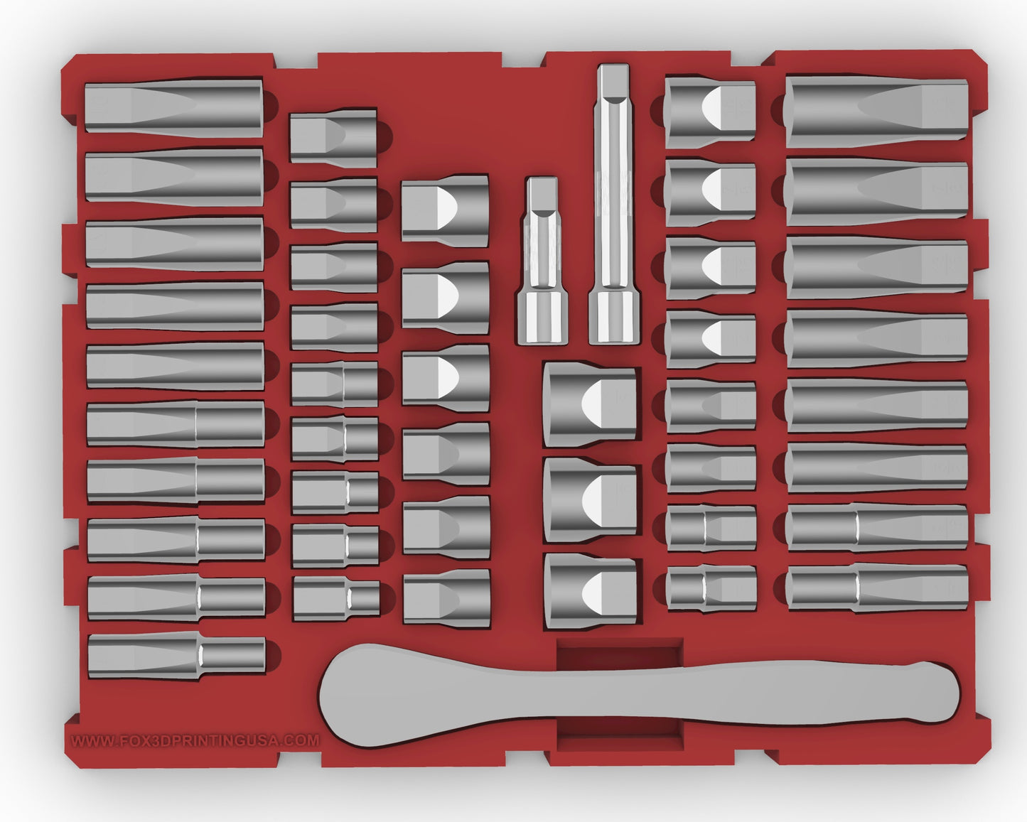 Milwaukee half inch socket set 4 drawer insert