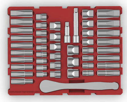 Milwaukee half inch socket set 4 drawer insert